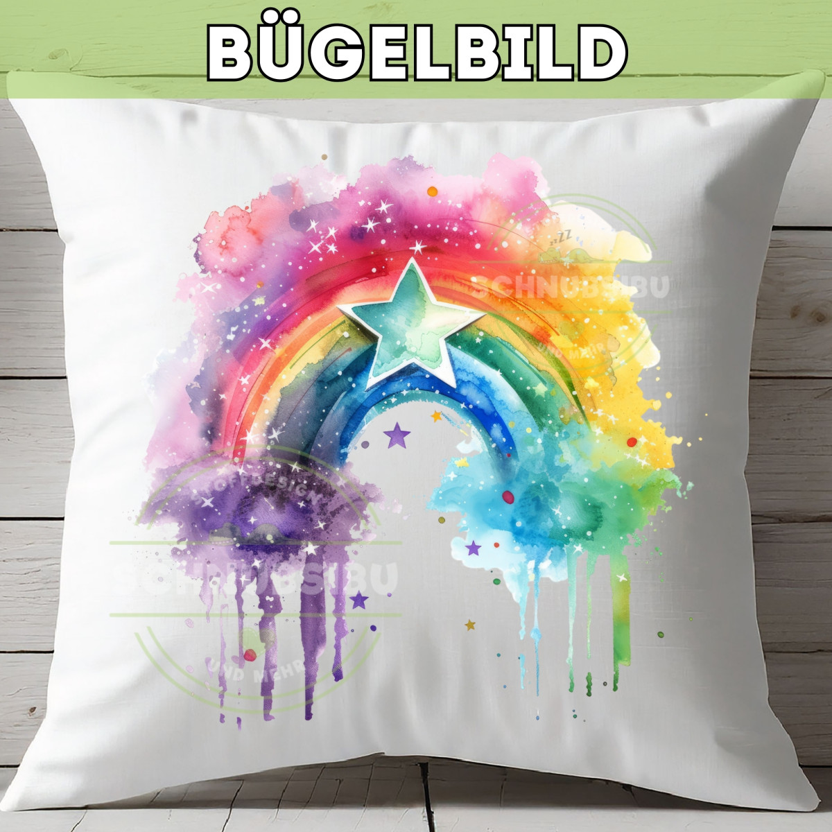 Bügelbild Regenbogen